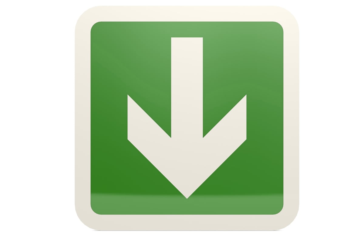 Green down arrow sign